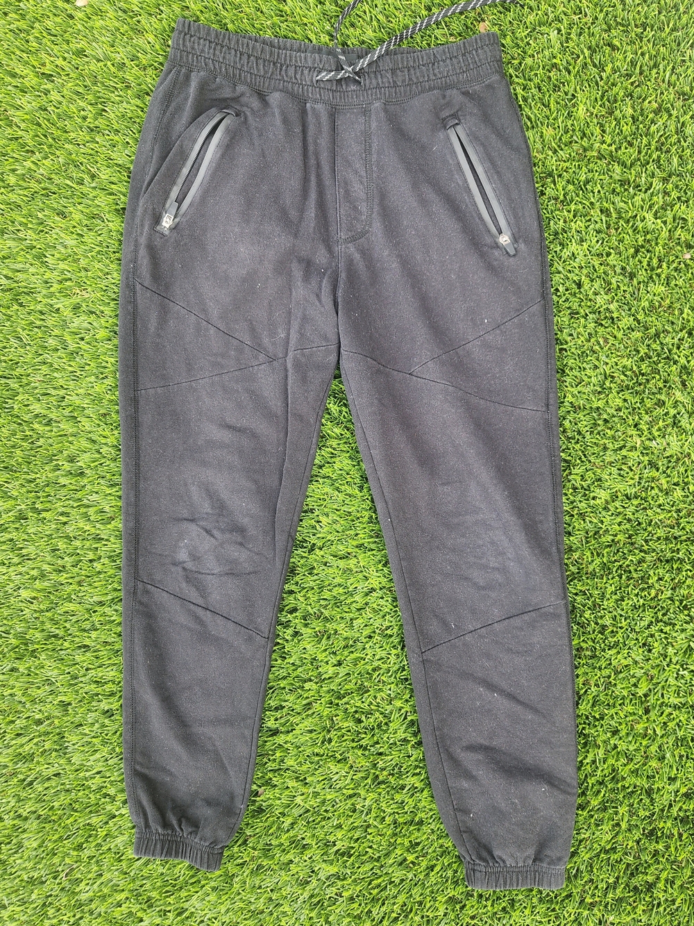 RSQ Black Men's Jogger Sweatpants with Zip Pockets